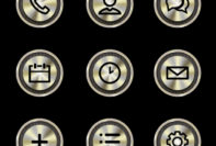 gold chrome icons