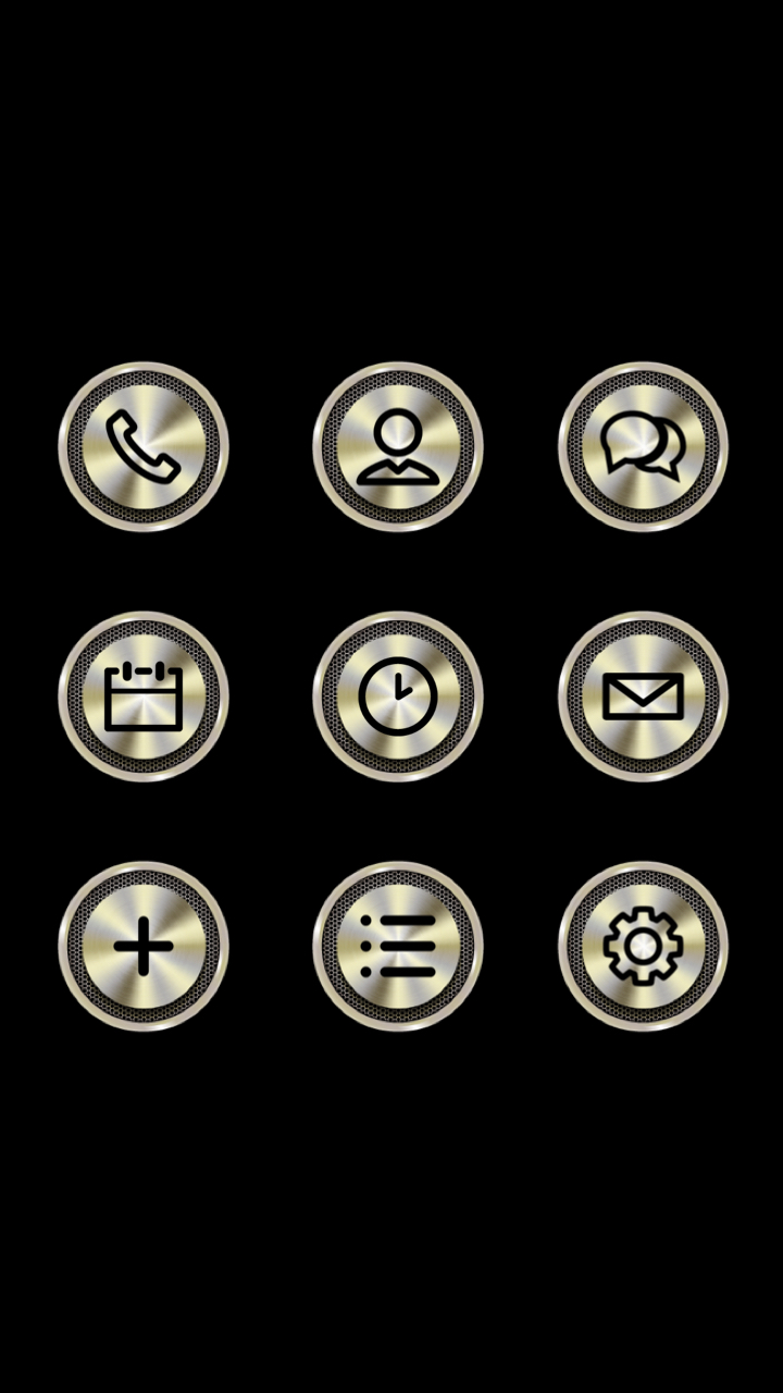 gold chrome icons