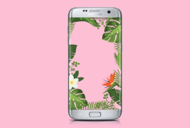 tropical flowers pink wallpaper