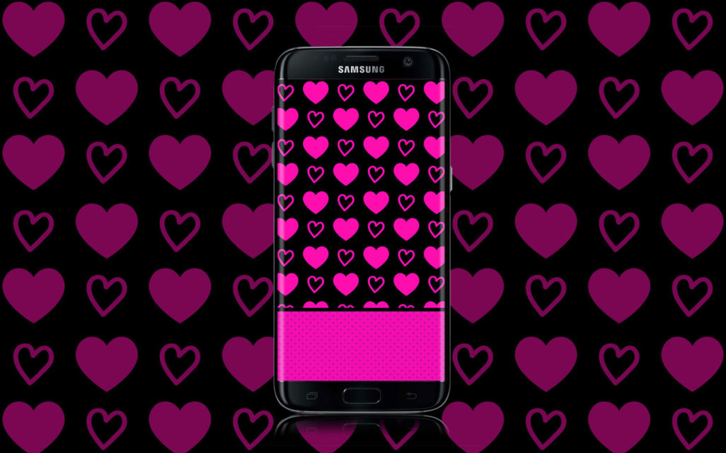 hot pink hearts wallpaper