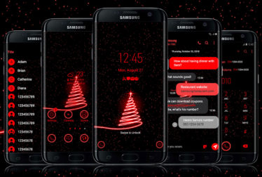 Red Neon Christmas Tree