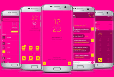 Pink and Yellow Neon Flat