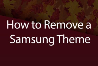 how to remove a Samsung theme