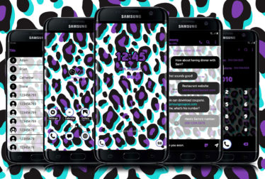 Leopard Purple and Blue