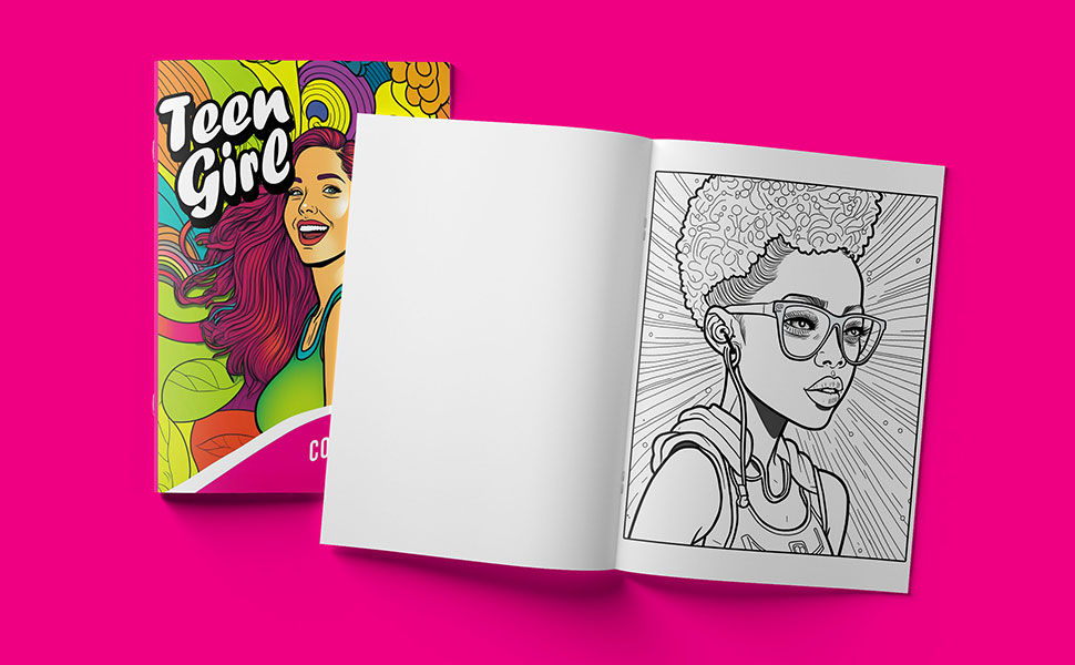 Teen Girl Coloring Book