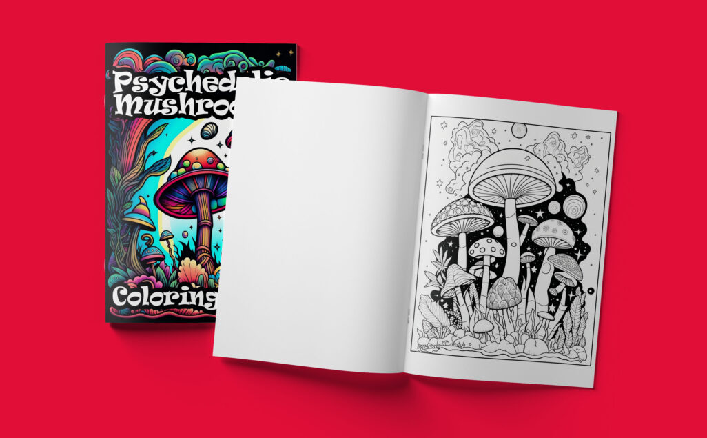 Psychedelic Mushroom Coloring Book