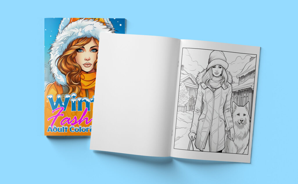 Winter Fashion Adult Coloring Book