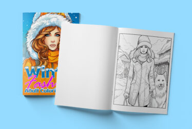 Winter Fashion Adult Coloring Book