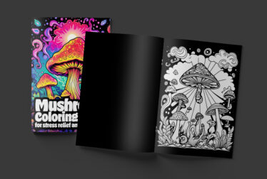 Mushroom Coloring Book for Stress Relief and Relaxation