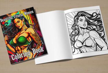 Beautiful Fitness Women Coloring Book