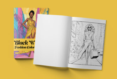 Black Women Fashion Coloring Book