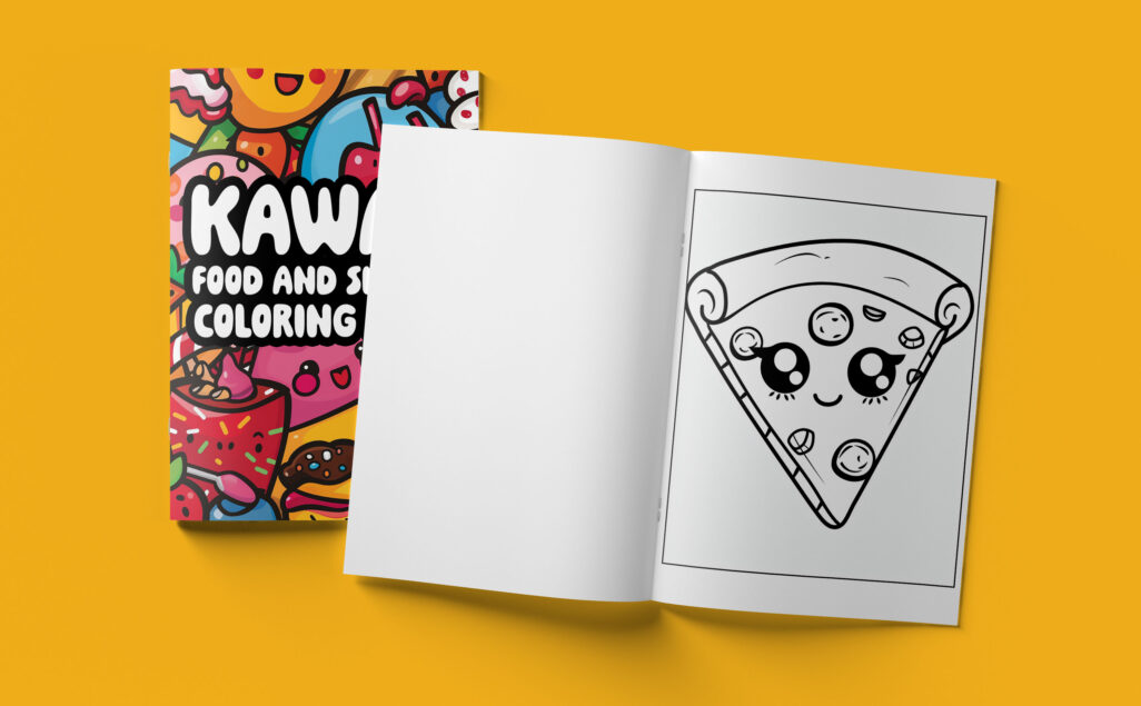 Kawaii Food and Snacks Coloring Book