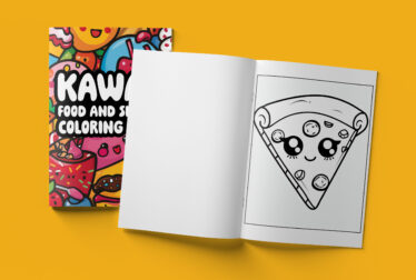 Kawaii Food and Snacks Coloring Book