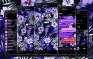 Exotic Flowers Dark Purple