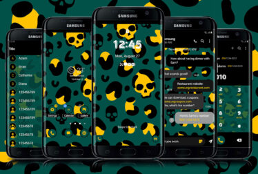 Leopard Skull Green and Yellow