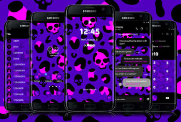 Leopard Skull Pink and Purple