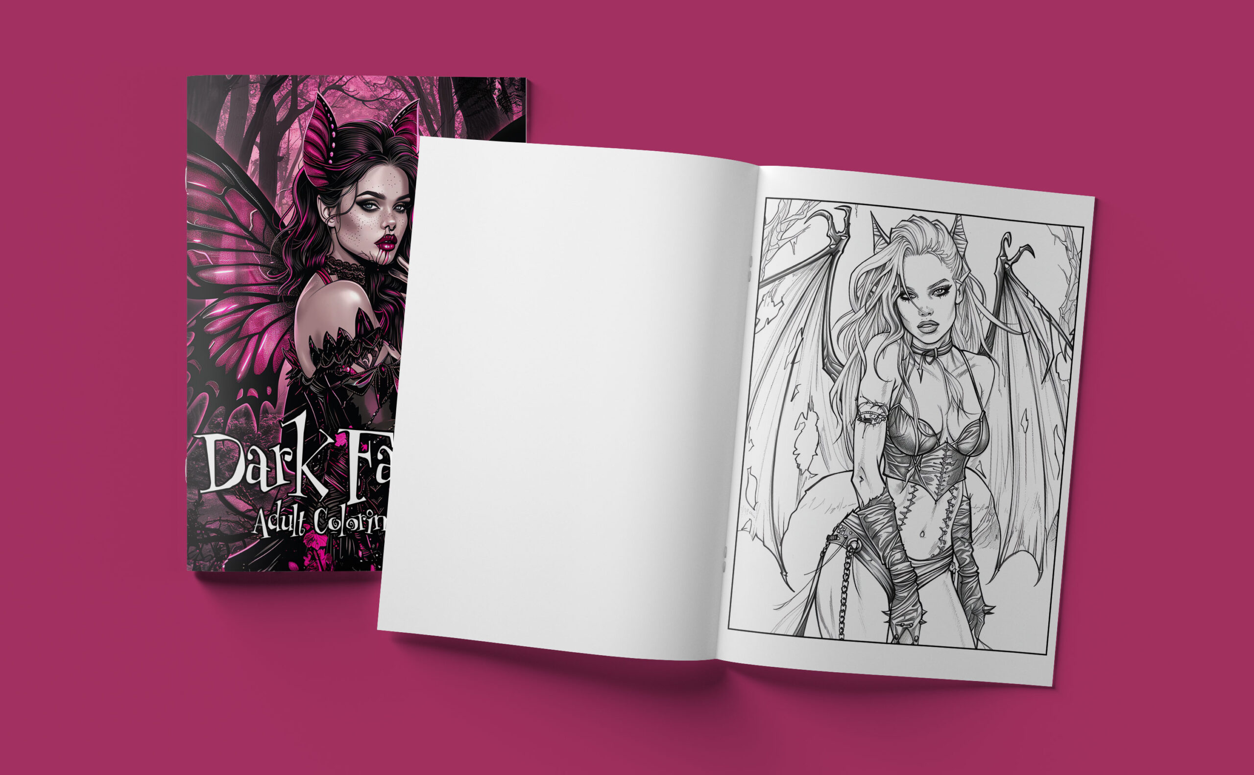 Dark Fairies Adult Coloring Book