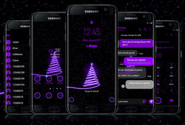 Purple Neon Christmas Tree