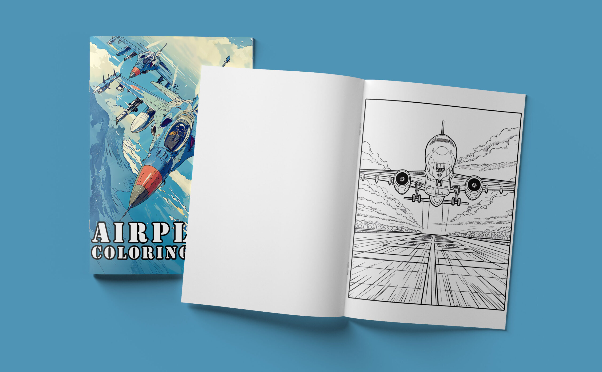 Airplane Coloring Book