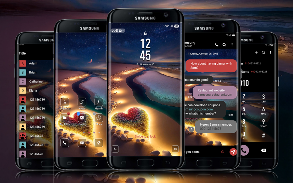 Beautiful Beach Heart Night