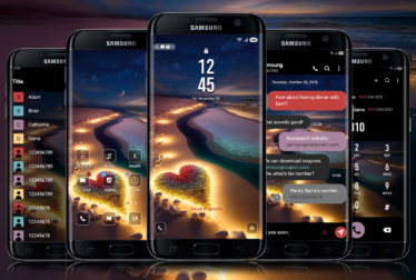 Beautiful Beach Heart Night