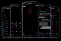 Hot Pink and Aqua Burst