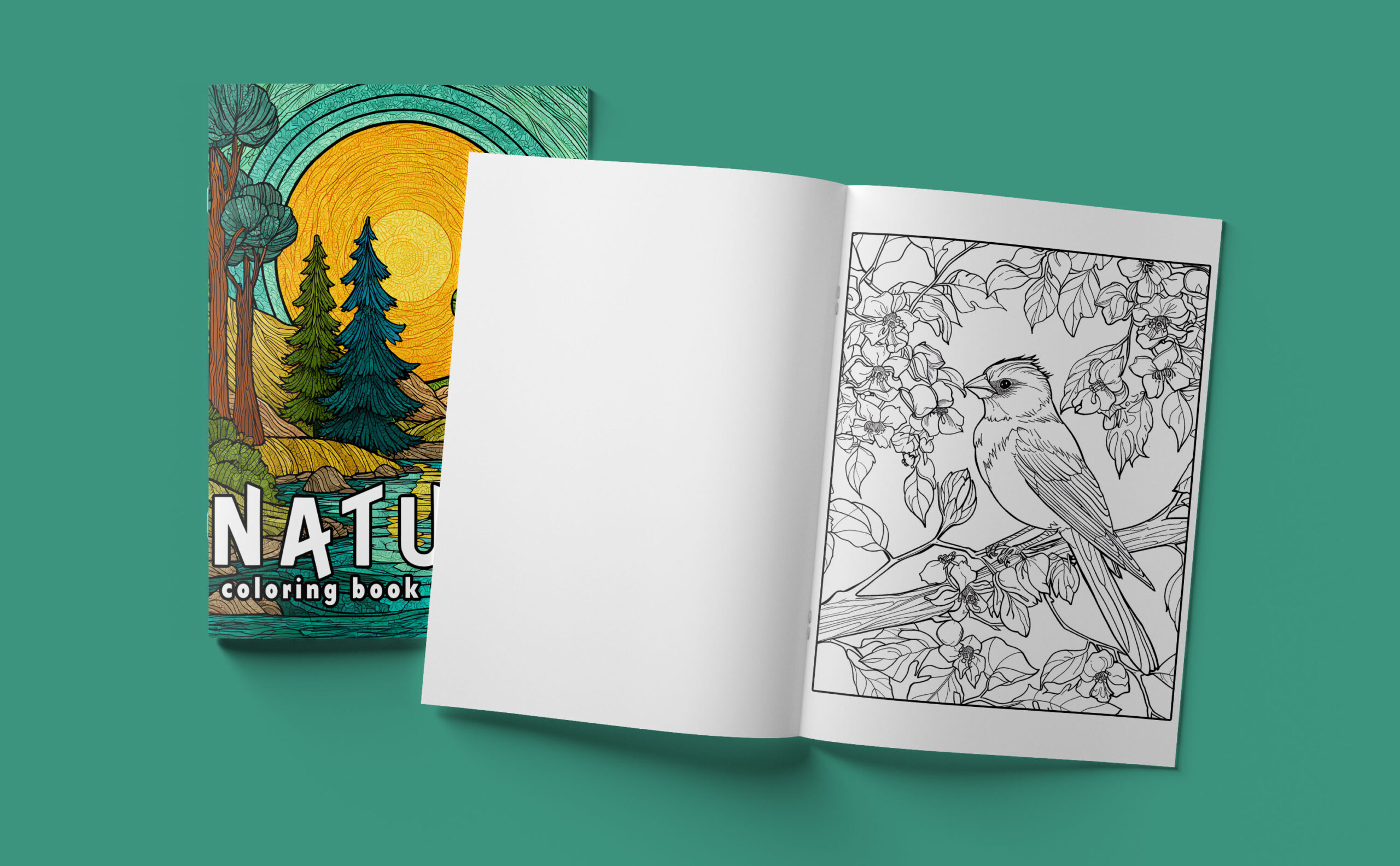 Nature Coloring Book for Adults