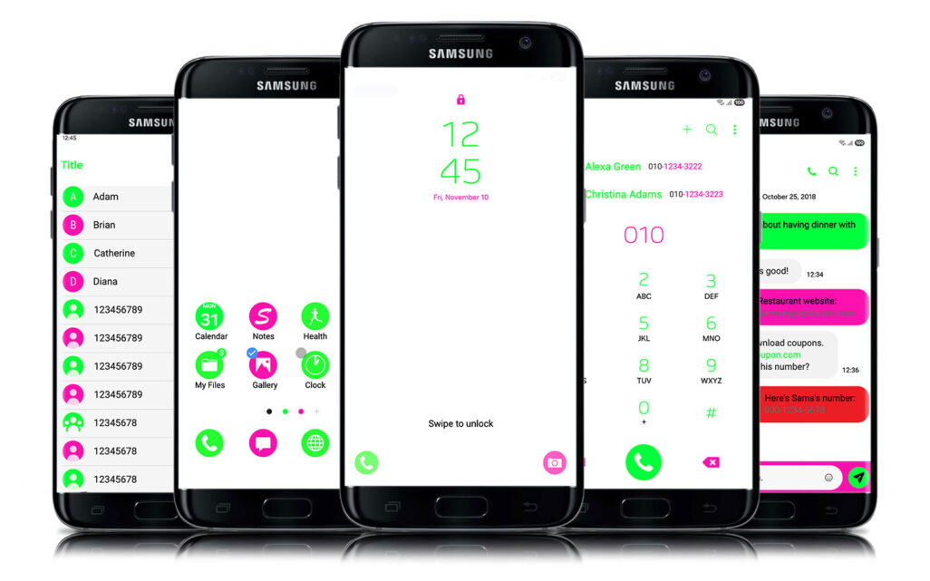 Light Pink and Lime Neon