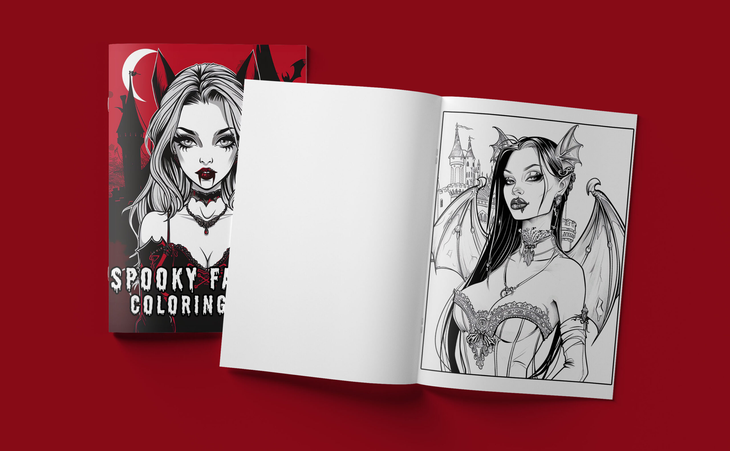 Spooky Fashion Coloring Book